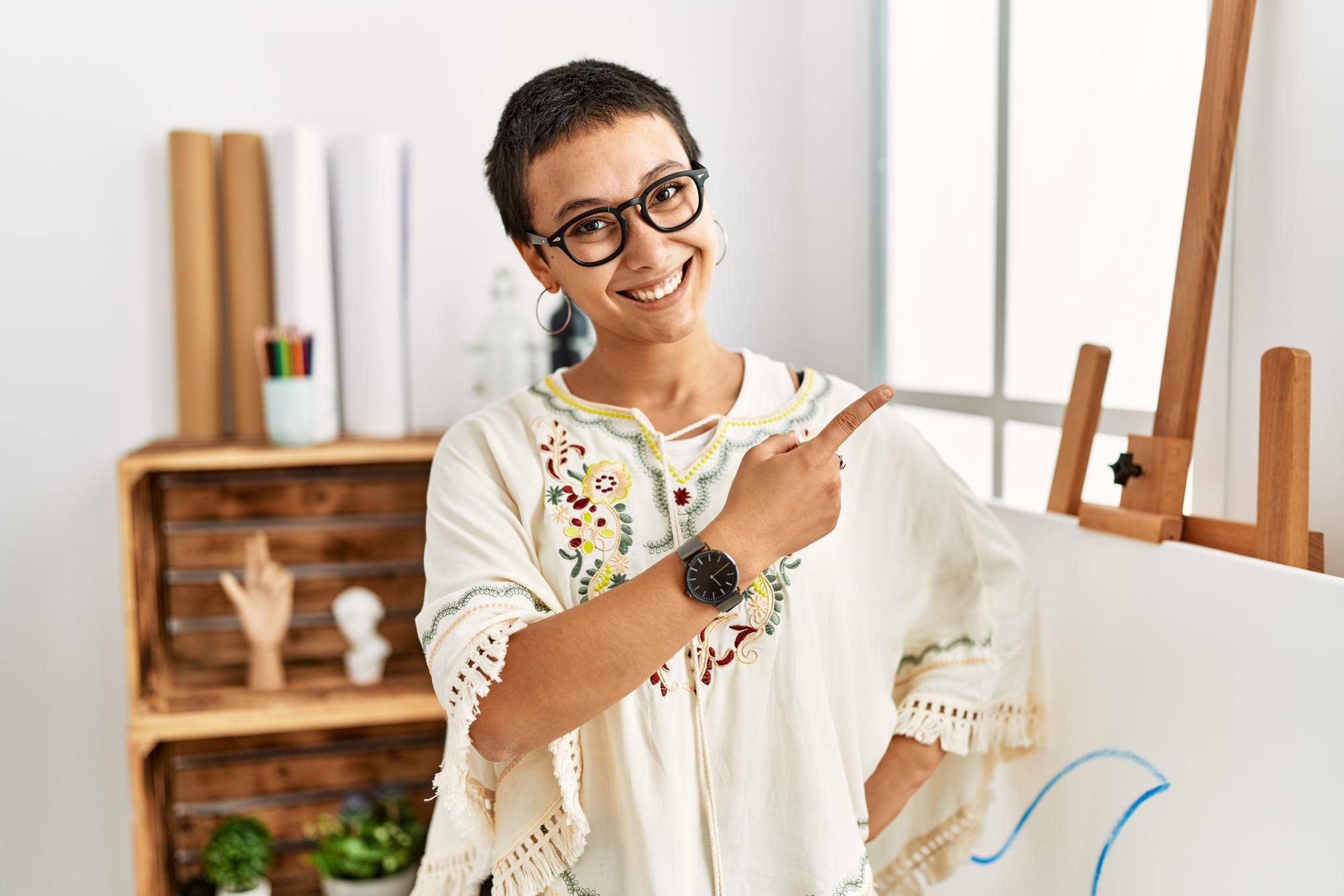 Portrait of assistant instructor in studio